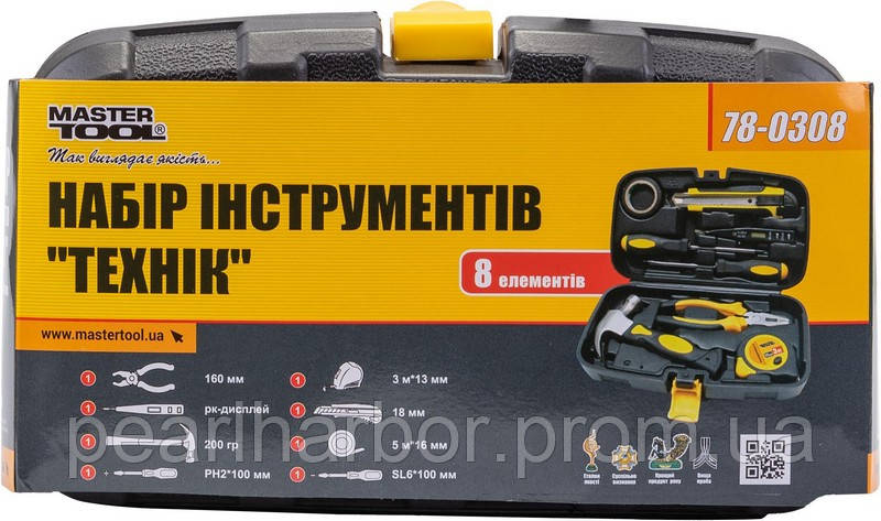 Набор инструмента MASTERTOOL Техник 8 элементов (78-0308) XE, код: 8150736 - фото 2 - id-p2137262469