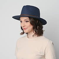 Шляпа унисекс федора LuckyLOOK 376-046 One size Синий XE, код: 7437101