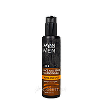 Очищающий гель для лица и бороды Men Face And Beard Cleancing Gel 2 в 1 2 250 мл Kayan Professional