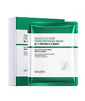 Тканевая маска с салициловой кислотой для очищения пор Venzen Salicylic Acid Acne Oil Control XE, код: 8160574