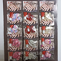 Ногти накладные Art Nail Natural цветные с рисунком упаковка № 006 12 шт Nail Perfect Разноцветный