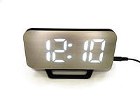 Электронные настольные зеркальные LED часы DS- 3625L Золотистые (300136W) XE, код: 1912967