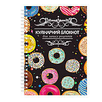 Кулинарный блокнот для записи рецептов на спирали Арбуз Пончики A5 XE, код: 8194225