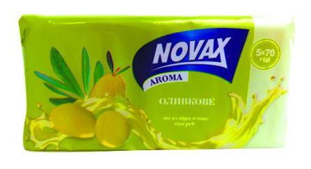Мило туалетне Novax 70 г/5шт, оливкове