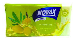 Мило туалетне Novax 70 г/5 шт., оливкове