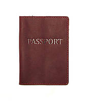 Обложка на паспорт DNK Leather Паспорт-H col.L 15,5*9,8 см Бордовая XE, код: 6766940