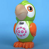 Інтерактивна іграшка розумний папугай укр. озвучка Балакуче звірятко Музичний підсвічування запис голосу папужка дитячі, фото 2