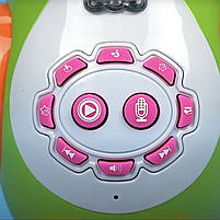 Інтерактивна іграшка розумний папугай укр. озвучка Балакуче звірятко Музичний підсвічування запис голосу папужка дитячі, фото 3