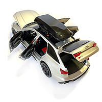 Машинка металева Audi RS6 ауді срібна 1:24 світло інерція відкриваються двері багажник капот багажник резина колеса 21*8*8см, фото 8