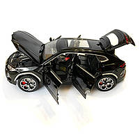 Машинка металева Lamborghini Urus Ламборгіні Урус чорна 1:24 звук світло інерція відкриваються двері багажник капот багажник, фото 6
