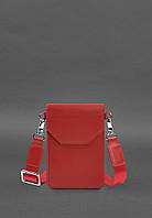 Кожаная сумка-чехол для телефона maxi Красная BlankNote