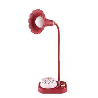 Лампа настольная аккумуляторная ночник 3.2 Вт светильник с проекцией звездного неба UP-180 Красный VT_33