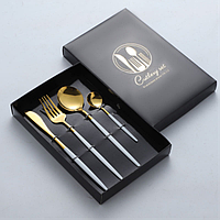 Набор столовых приборов Cutlery set из нержавеющей стали на 1 персону 4 штуки VT_33