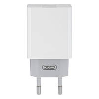 Зарядное устройство XO L65EU 2.4A адаптер 2 USB + кабель Lightning Белый XE, код: 2679254