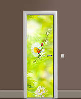 Наклейка на дверь Zatarga «Утренняя роса» 650х2000 мм виниловая 3Д наклейка декор самоклеящая LP, код: 6441428