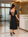 Довге жіноче плаття зі шнурівкою на спині, фото 2
