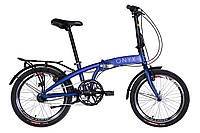 Складной велосипед с багажником DOROZHNIK ONYX 20"PH (синий)