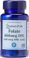 Folate 666 mcg Puritan's Pride, 250 таблеток
