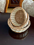 Плетений набір хлібниці з лози. Арт:0057, фото 6