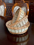 Плетений набір хлібниці з лози. Арт:0057, фото 3