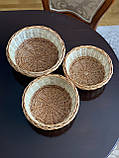 Плетений набір хлібниці з лози. Арт:0057, фото 7