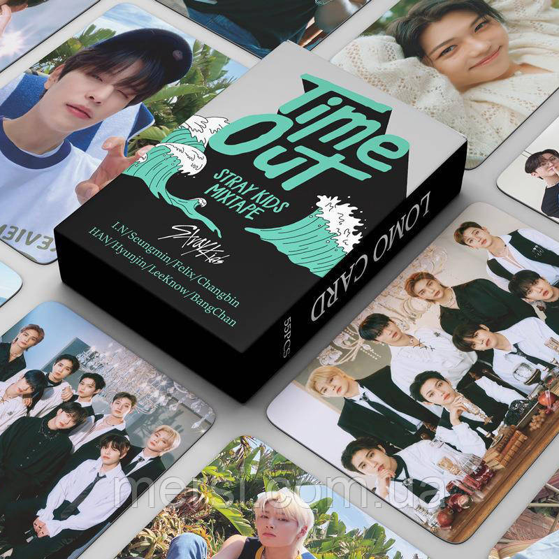 Карточки stray kids K-POP lomo кейпоп карти к поп стрей кідс стрэйкідс СК - Time Out -  55 шт