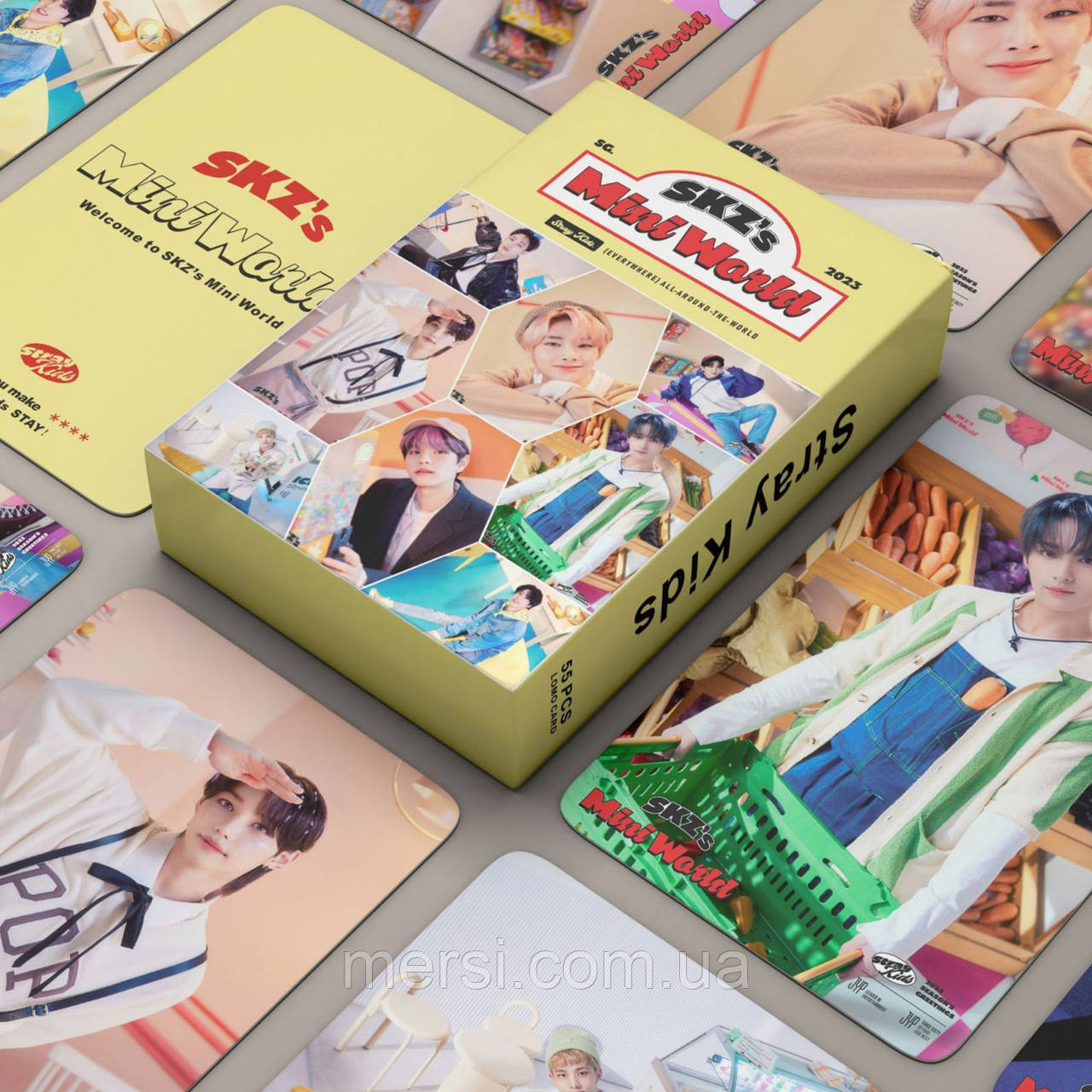 Карточки stray kids K-POP lomo кейпоп карти к поп стрей кідс стрэйкідс СК -skz mini world -  55 шт