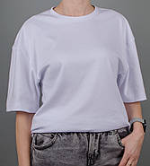Футболка жіноча Оверсайз 3500ж (Уп.4шт M-XXL), Білий, фото 2