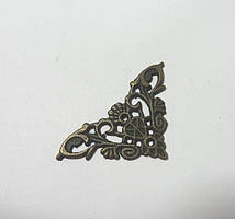 Куточок декоративний-2, бронза, 3,5х3,5см