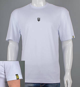 Футболка оверсайз Тризуб 3401м (Уп.4шт M-XXL), Білий