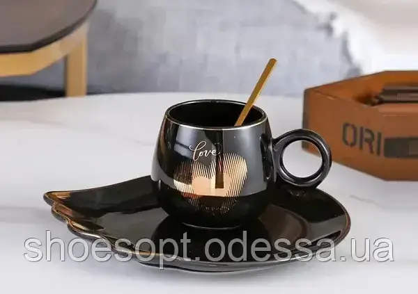 Чашка з блюдцем Iove та ложечкою