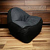 Безкаркасне крісло мішок чорний диван XXL, фото 4