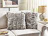 Комплект із 2 подушок зі штучного хутра 45 x 45 см Сірий MACODES, фото 2