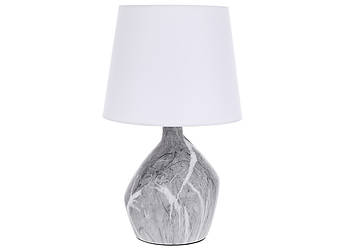 Настільна лампа з тканинним абажуром Marble Grey D23*39см