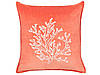 Набір з 2 оксамитових подушок із кораловим мотивом 45 x 45 см Червоний NORI, фото 3