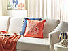 Оксамитова подушка Кораловий мотив 45 x 45 см Червоний NORI, фото 2