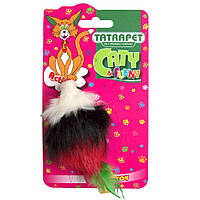Игрушка для котов Caty funny TATRAPET плюшевая мышка 585.21 цветная 6 см 1 шт, 970472