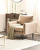 Оксамитове крісло Бежеве VINTERBRO, фото 2