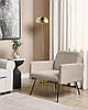 Крісло з тканини Бежевий NARKEN, фото 2