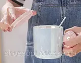 Стильний кухоль Серце з кришкою і ложкою, фото 3