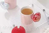 Стильний кухоль Серце з кришкою і ложкою, фото 5