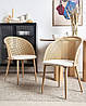 Набір із 2 металевих обідніх стільців світлого дерева CORNELL, фото 2