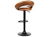 Набір з 2 барних стільців, що обертаються, зі штучної шкіри золотисто-коричневого кольору PEORIA II, фото 5