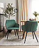Комплект із 2 оксамитових стільців Зелений CASMALIA, фото 2