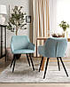 Комплект із 2 оксамитових стільців Блакитний CASMALIA, фото 2