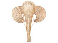 Настенный декор с изображением головы животного из ротанга, светильник в виде слона GRUNEY