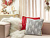 Бавовняна подушка з візерунком «Ялинка» 45 x 45 см Сірий BILLBERGIA, фото 2