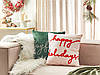 Оксамитова подушка Різдвяний мотив 45 х 45 см Білий EXACUM, фото 2