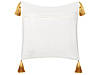 Набір з 2 бавовняні подушки з різдвяним мотивом 45 x 45 см, білий і золотий ZAMIA., фото 4
