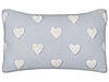 Набір з 2 бавовняних подушок з вишивкою серця 30 х 50 см Сірий GAZANIA, фото 4